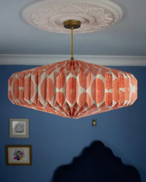 Origami Paper Lightshade Saucer 'Orange Sun Mask'