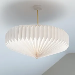 Origami Paper Lightshade Saucer 'White Safari Toile'