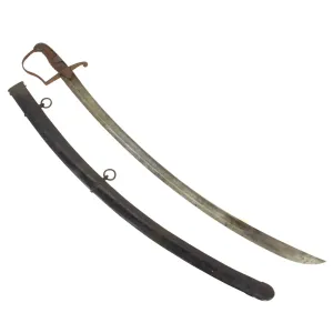 Original British Napoleonic Light Dragoon Saber with Scabbard P-1796