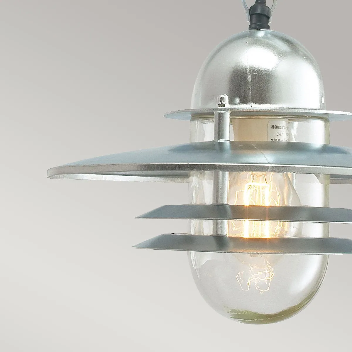 Oslo 1 Light Chain Lantern - Galvanised | Galvanised