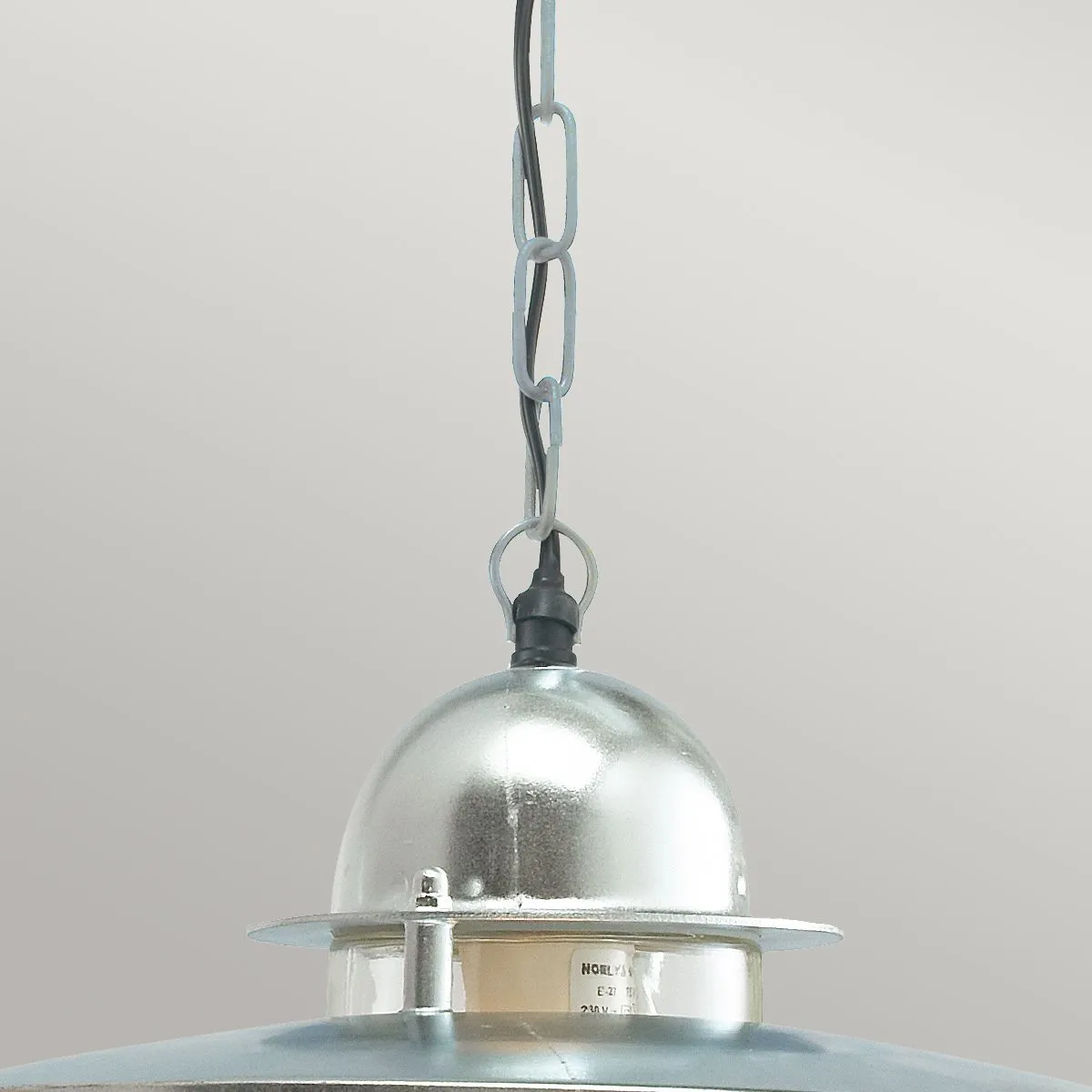 Oslo 1 Light Chain Lantern - Galvanised | Galvanised
