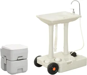 Outdoor Recreation,Camping & Hiking,Portable Camping Toilet and Handwash Stand Set