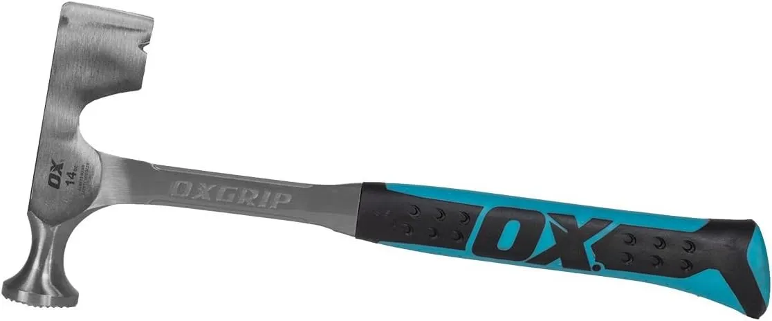 OX TOOLS Pro Drywall Hammer | 14 Ounce / 400 Grams | Drywall Ax | Milled Faced | Drywall Hatchet | 14 oz Drywalling HammerOX-P082614