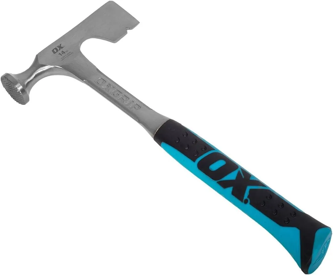 OX TOOLS Pro Drywall Hammer | 14 Ounce / 400 Grams | Drywall Ax | Milled Faced | Drywall Hatchet | 14 oz Drywalling HammerOX-P082614