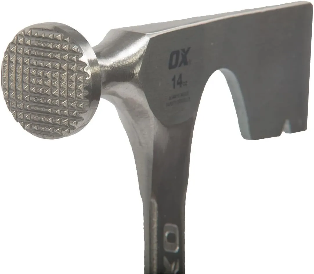 OX TOOLS Pro Drywall Hammer | 14 Ounce / 400 Grams | Drywall Ax | Milled Faced | Drywall Hatchet | 14 oz Drywalling HammerOX-P082614