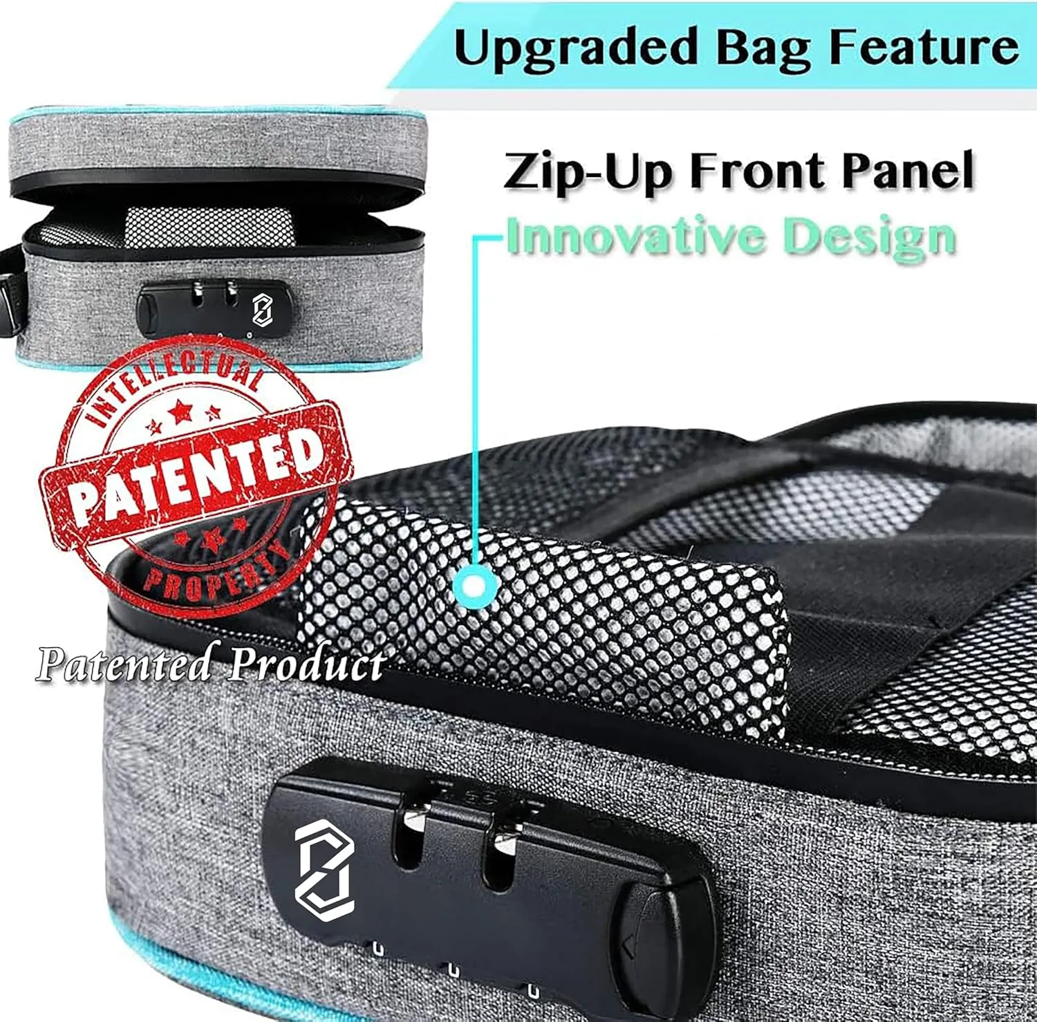 OZCHIN Smell Proof Bag with Combination Lock Tobacco Pipe Pouch Bag File Organizer Case Container Medicine Lock Box Odorless Storage Bag Great Gift for Friend