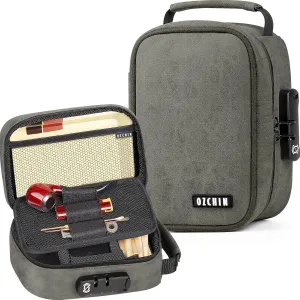 OZCHIN Smell Proof Bag with Combination Lock Tobacco Pipe Pouch Bag File Organizer Case Container Medicine Lock Box Odorless Storage Bag Great Gift for Friend
