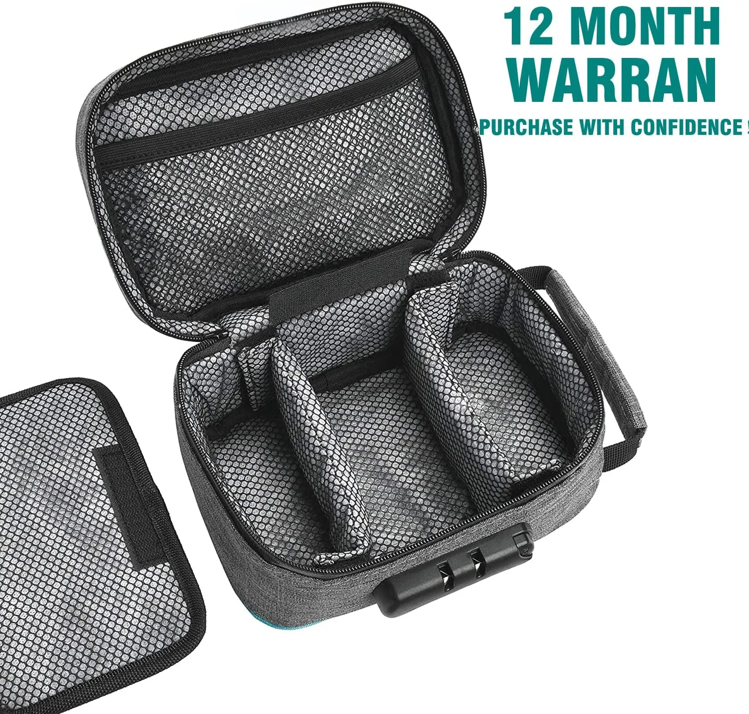 OZCHIN Smell Proof Bag with Combination Lock Tobacco Pipe Pouch Bag File Organizer Case Container Medicine Lock Box Odorless Storage Bag Great Gift for Friend
