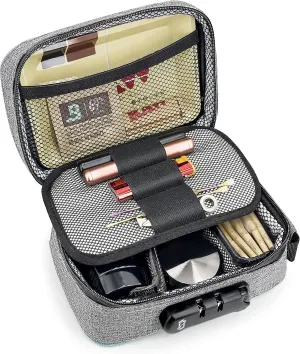 OZCHIN Smell Proof Bag with Combination Lock Tobacco Pipe Pouch Bag File Organizer Case Container Medicine Lock Box Odorless Storage Bag Great Gift for Friend
