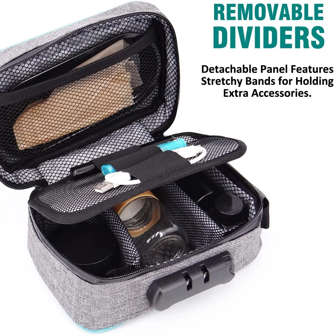 OZCHIN Smell Proof Bag with Combination Lock Tobacco Pipe Pouch Bag File Organizer Case Container Medicine Lock Box Odorless Storage Bag Great Gift for Friend