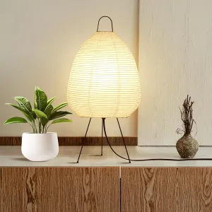 Paper Lamp, Akari Noguchi Lamp, Rice Paper Lampshade for Bedside or Desk, Japanese Lantern Decor with Warm and Cozy Ambiance for Any Room