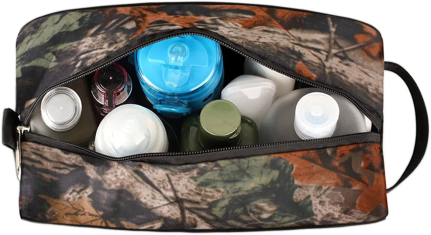 Pardick Travel Toiletry Bag for Men Boy Forest Tree Camo Lightweight Cosmetic Makeup Bag Organizer Waterproof Shaving Bag Dopp Kit with Large Capacity for Toiletries and Shaving Accessories