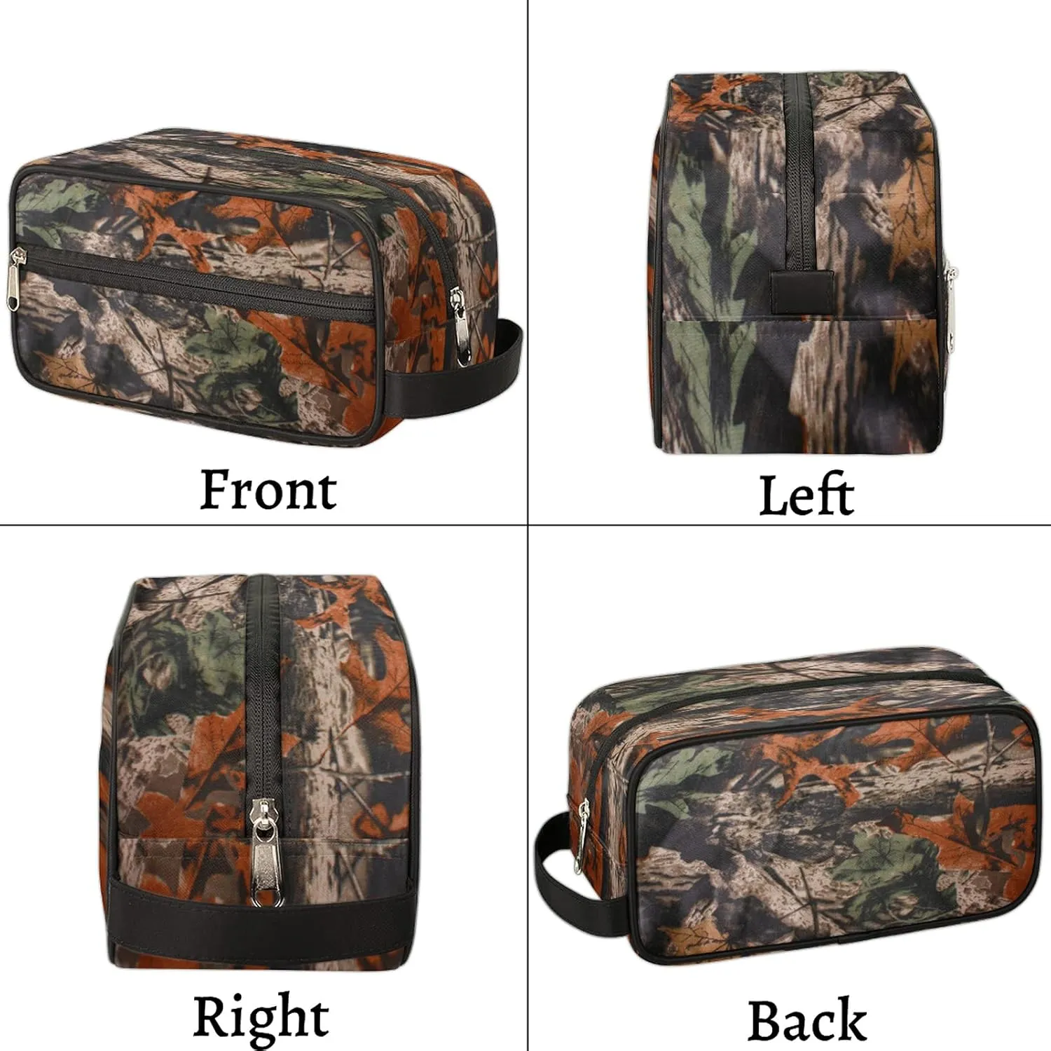 Pardick Travel Toiletry Bag for Men Boy Forest Tree Camo Lightweight Cosmetic Makeup Bag Organizer Waterproof Shaving Bag Dopp Kit with Large Capacity for Toiletries and Shaving Accessories