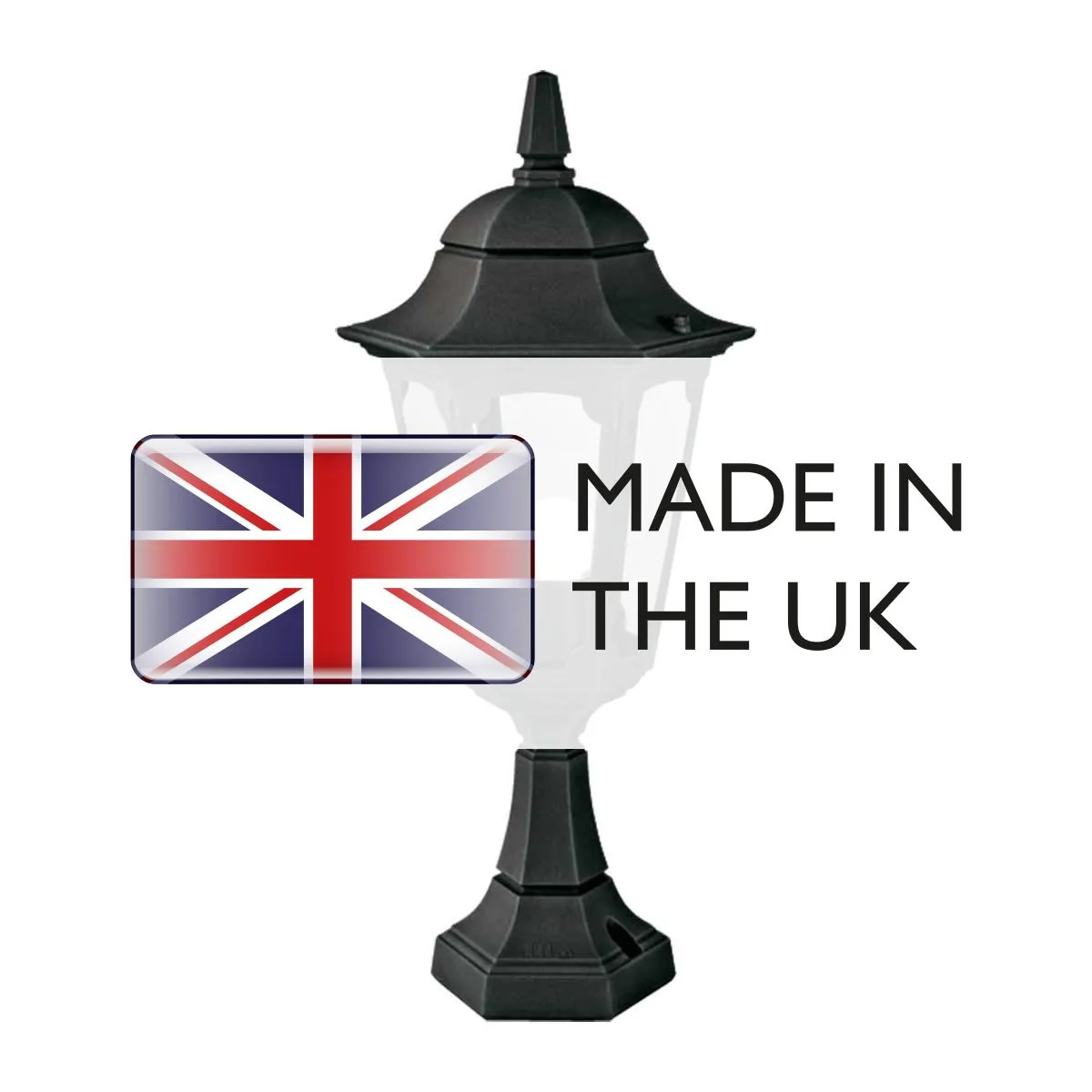 Parish 1 Light Pedestal Lantern  | Black