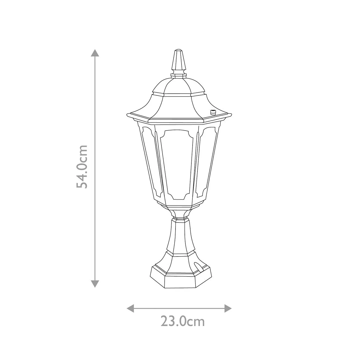 Parish 1 Light Pedestal Lantern  | Black