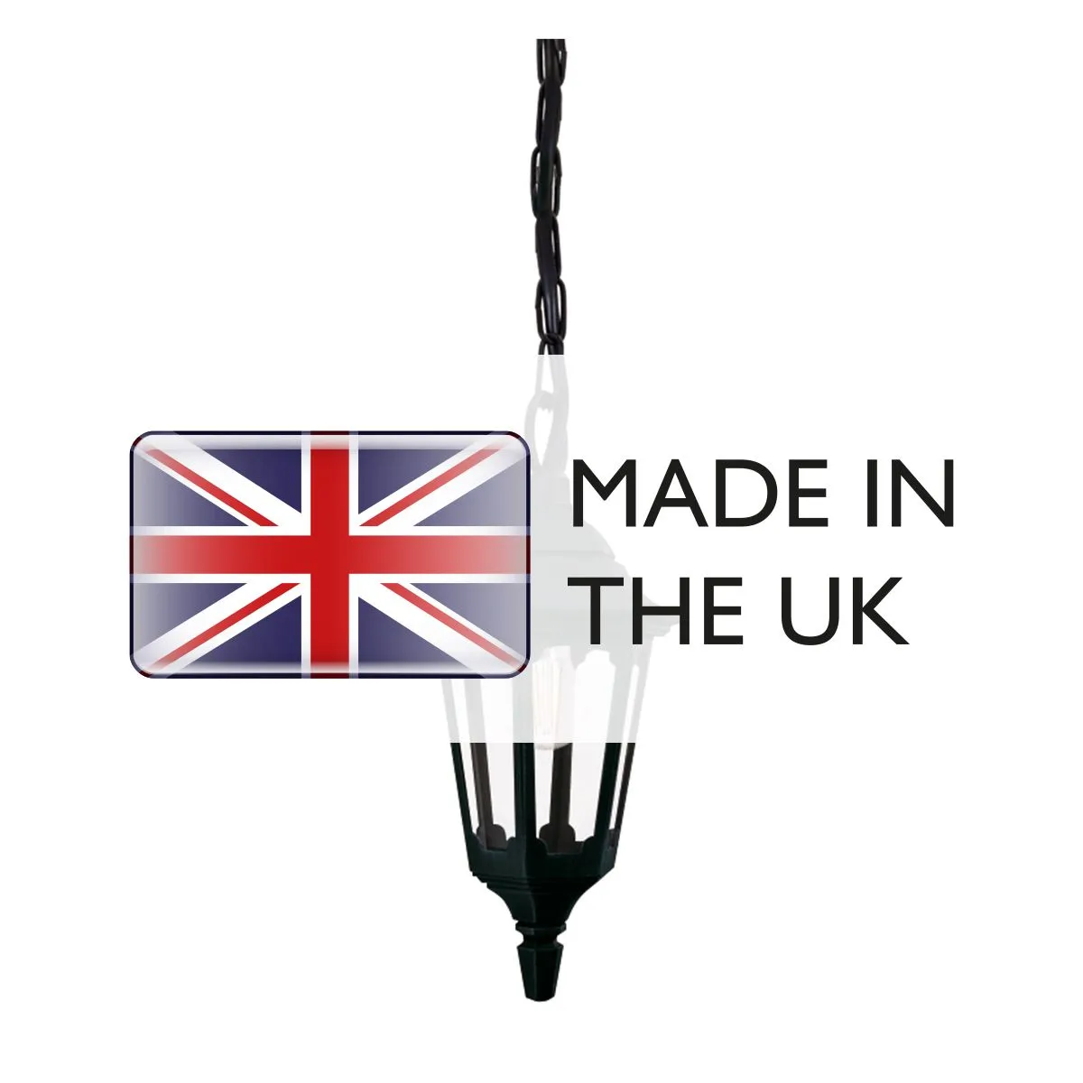 Parish Mini 1 Light Chain Lantern | Black