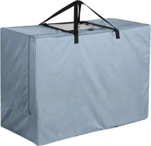 Patio Furniture Seat Cushions Storage Bag with View Window, Dustproof Outdoor Cover and Cushion Storage, Lightweight, Grey, 33 x 27 x 16 in, Easy to Carry