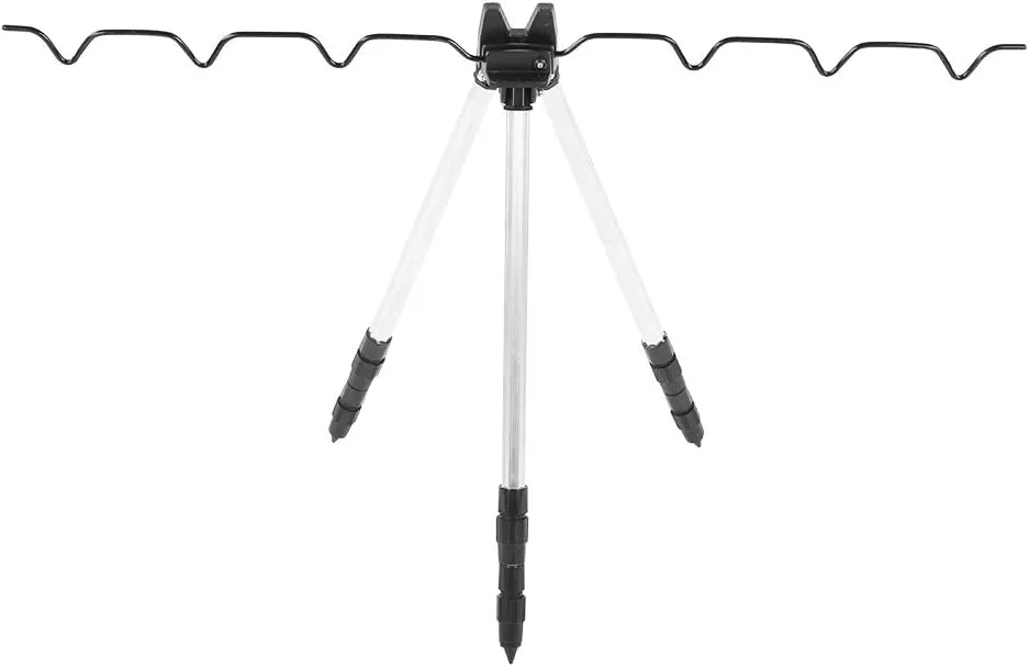 PerGar Sea Fishing Tripod, Fishing Rod Holders, Universal Telescopic Triangle Stand, Aluminum Alloy, Surface Mount