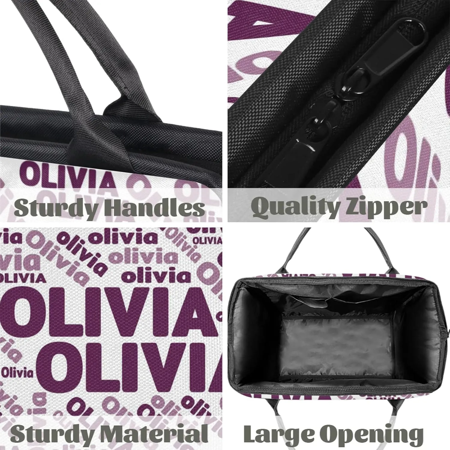 Personalized Gym Sport Duffel Bag with Name Custom Travel Overnight Bag Waterproof Customized Dance Bag Carry-On Tote 15.2in, Plum