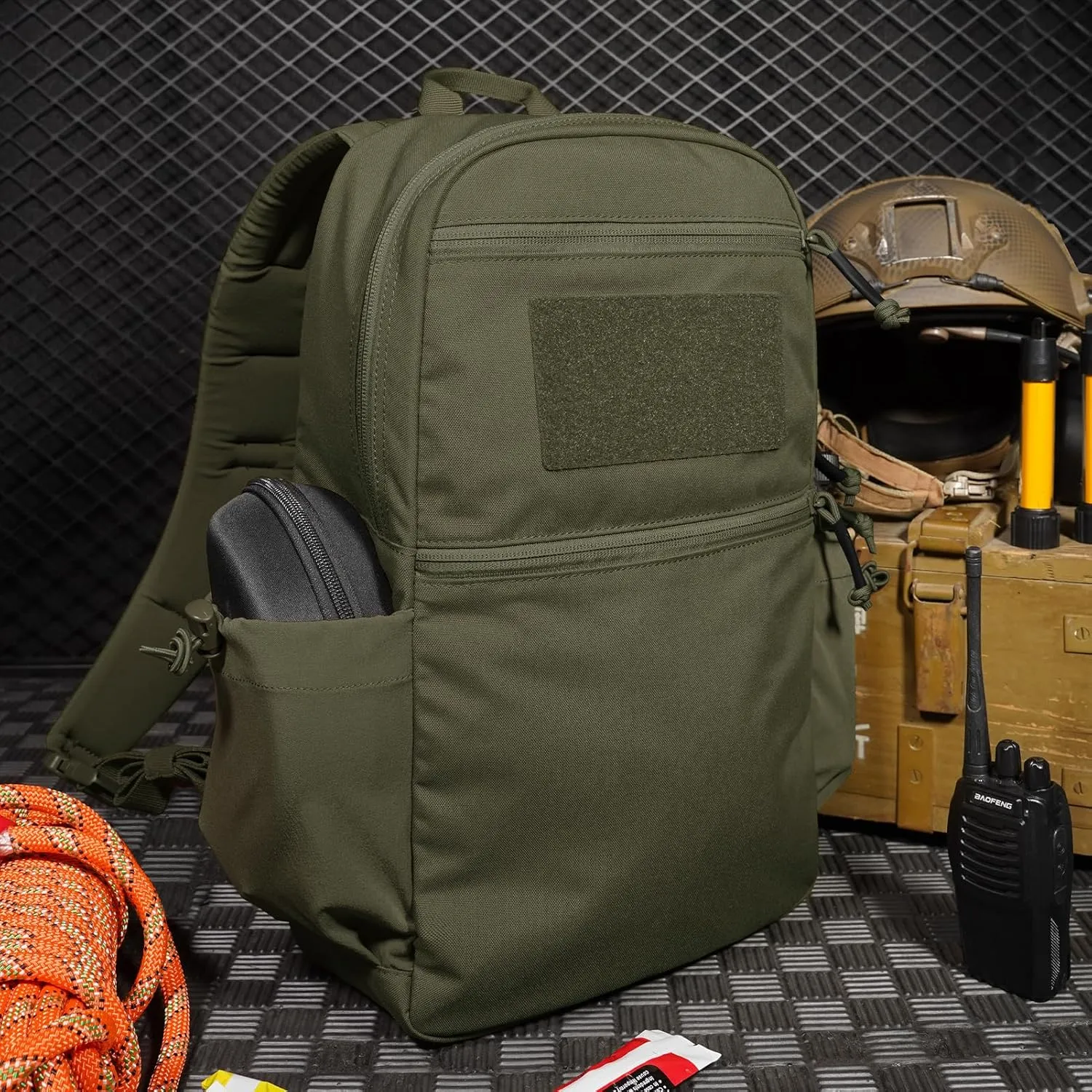 PETAC GEAR 14L Daypack Outdoor EDC Backpack Lightweight Tactical Range Pack Travel Hiking waterproof Daypacks (RG)