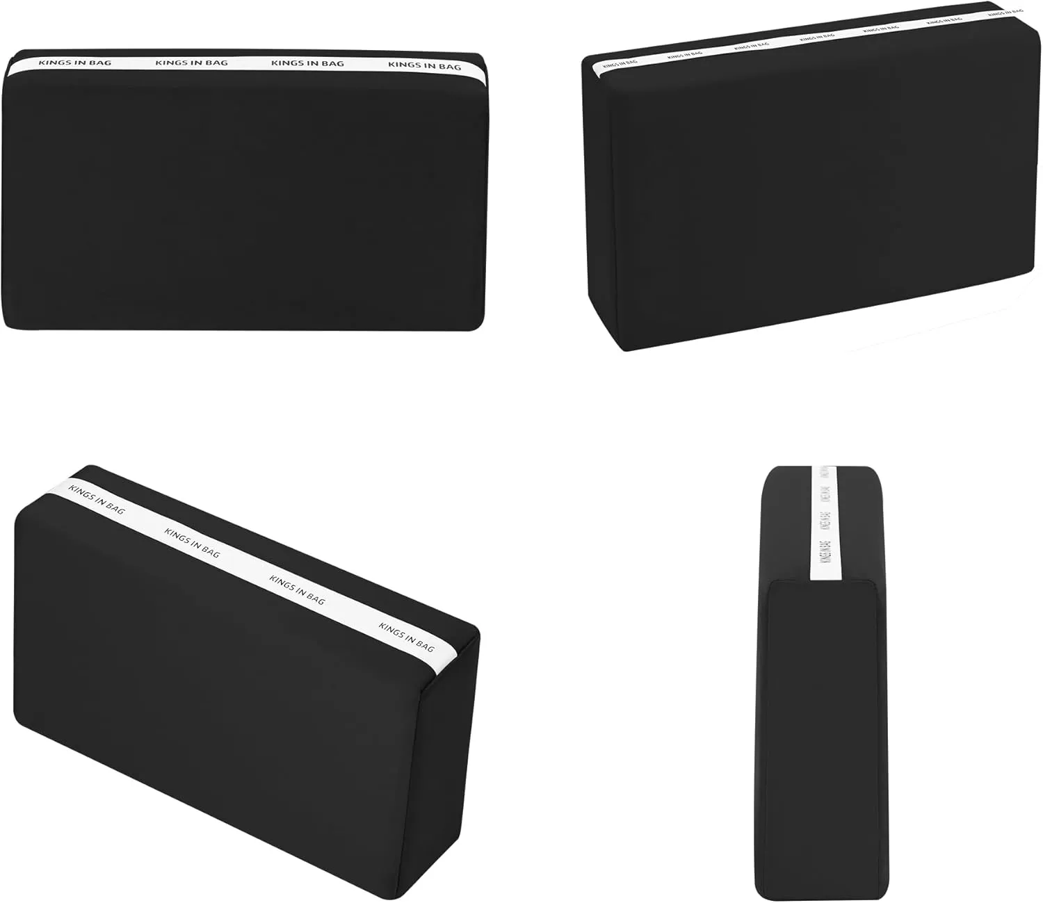 Pillow Inserts for Medium Classic Handbag, Bag Shaper Fits for Chanel Classic Flap Bag, Lightweight Memory Foam Pillows with Soft Satin (Black, CF Medium)