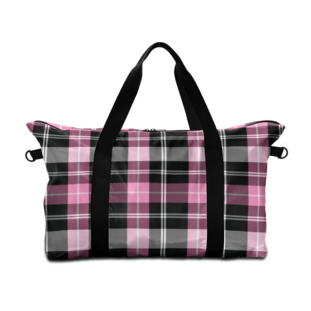 Pink plaid Lightweight luggage