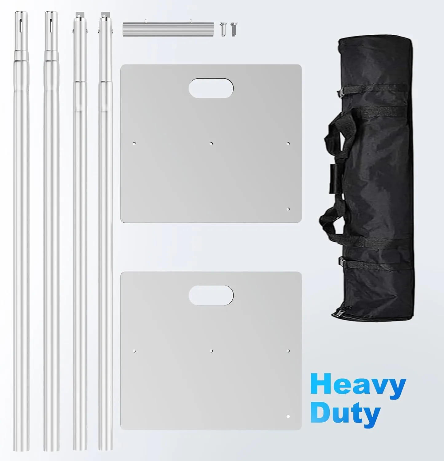 Pipe and Drape Backdrop Stand Kit Backdrop Stand For Parties 8x10 FT Adjustable Photo Backdrop Stand Heavy Duty Background Stand for Wedding Banquet Decorations Silvery