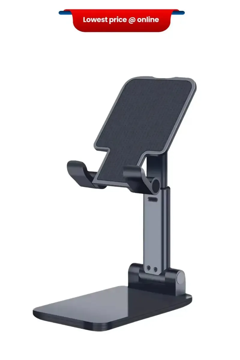 Plastic Table Mount Desktop Mobile Holder with Adjustable and Foldable Features (Assorted colors)