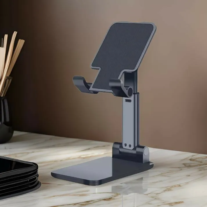 Plastic Table Mount Desktop Mobile Holder with Adjustable and Foldable Features (Assorted colors)