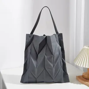 Pleated Shoulder Lightweight Bucket Bag