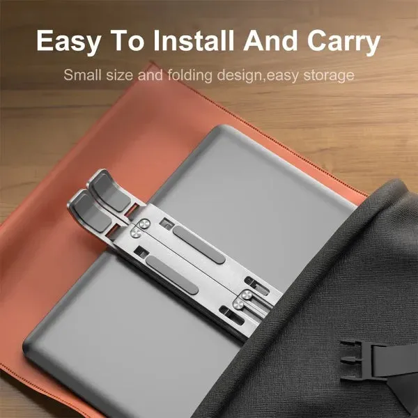 Portable Aluminum Laptop Stand – Foldable Notebook Holder for MacBook