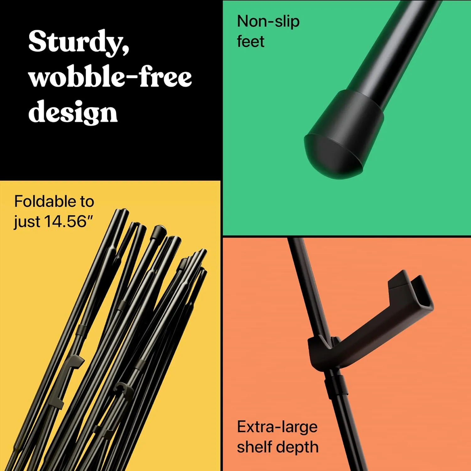 Portable Art Easel Stand 63 Inches - Black Picture Stands for Display w/Bag - Tabletop Art Easel Stand for Sign, Wedding Signs, Poster Stand, Painting Canvas Stand - Metal Tripod, Easels for Display