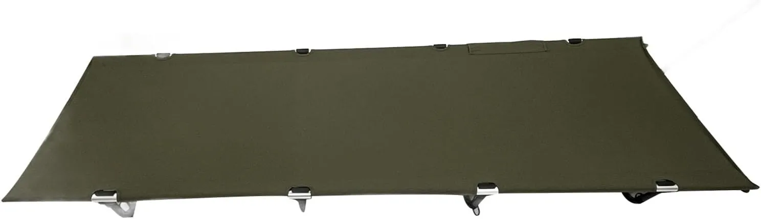 Portable Camping Cot – Lightweight Aluminum Alloy Folding Bed for Single Person | Military Green, 192x69x18.5cm, 150kg Capacity