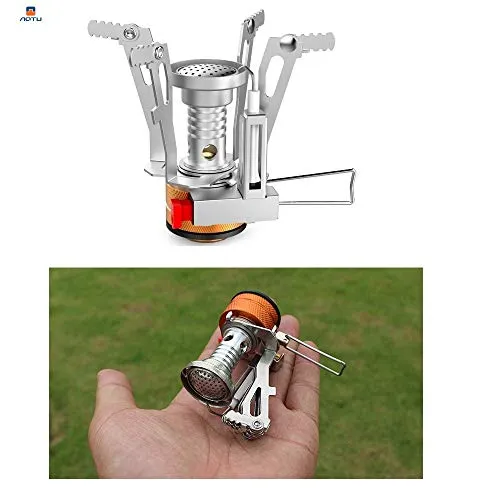 Portable Camping Stoves,Backpacking Stove w/ Piezo Ignition-Camp Stove for Outdoor Camping