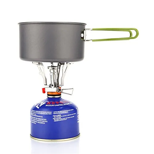 Portable Camping Stoves,Backpacking Stove w/ Piezo Ignition-Camp Stove for Outdoor Camping