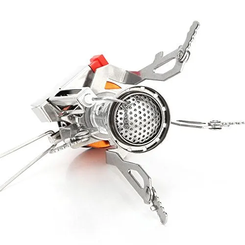 Portable Camping Stoves,Backpacking Stove w/ Piezo Ignition-Camp Stove for Outdoor Camping