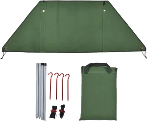Portable Folding Camping Windscreen, High Reliability Stove Windbreaks with Support Rods, Wind Proof for Outdoor Grills BBQ Picnic