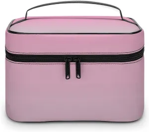 Portable Make Bag, Neon Pink and Gray Ombre Cosmetic Case Portable Cosmetic Portable Organizer for Men & Women