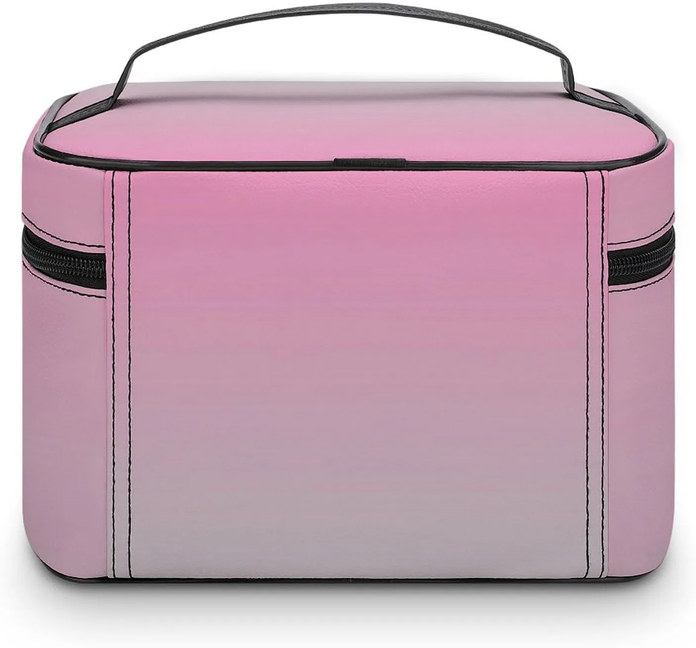 Portable Make Bag, Neon Pink and Gray Ombre Cosmetic Case Portable Cosmetic Portable Organizer for Men & Women