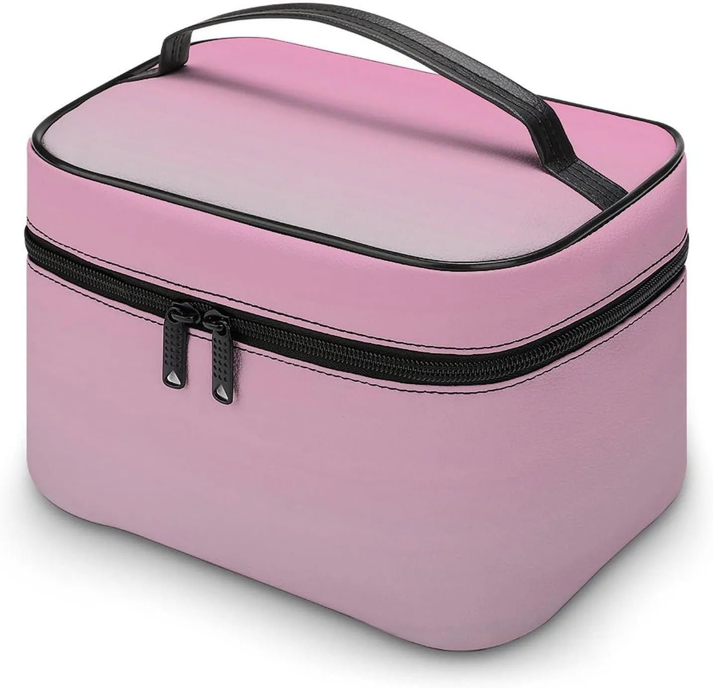 Portable Make Bag, Neon Pink and Gray Ombre Cosmetic Case Portable Cosmetic Portable Organizer for Men & Women