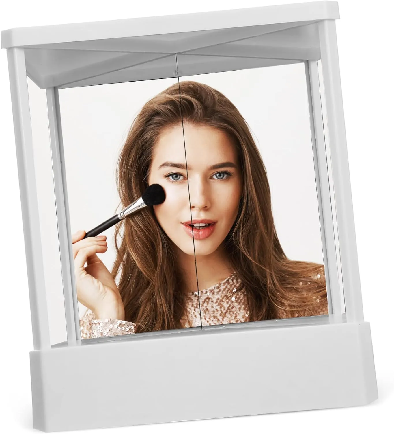 Portable Makeup Mirror Magnification Reversible Non Reversing Mirror for Home Dresser Desk