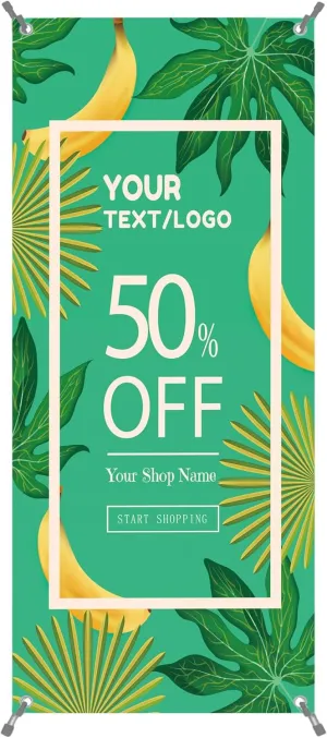 Portable Retractable X Banner Stand,Adjustable X Banner Stand with Travel Bag,Banners and Signs Customize for Business, Trade Shows, Events, and Displays (32" X 71"（without stand）)