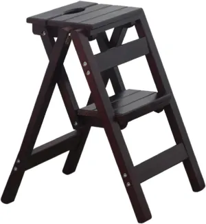 Portable Stair Stool Multifunctional Indoor Climbing Ladder Free Installation of Folding Flower Stand to Save Space (Color : C, Size : Two-Step Ladder)