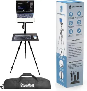 Portable Standing Desk with Keyboard Tray - Ergonomic, Height Adjustable Table with Carrying Bag for Indoor and Outdoor Use. Lightweight Design to Work Anywhere, Stay Healthy, and Stand More