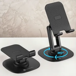 Portronics Mobot III 360º rotatable mobile holder with Adjustable height (Black)
