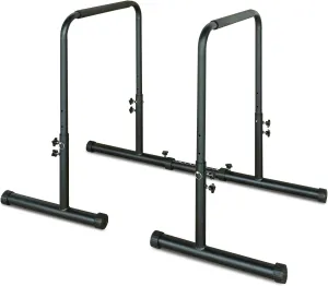 Power Tower Dip Station Pull Up Bar Stand Adjustable Height Heavy Duty Multi-Function Fitness Training Equipment,Push Up Stand, Black