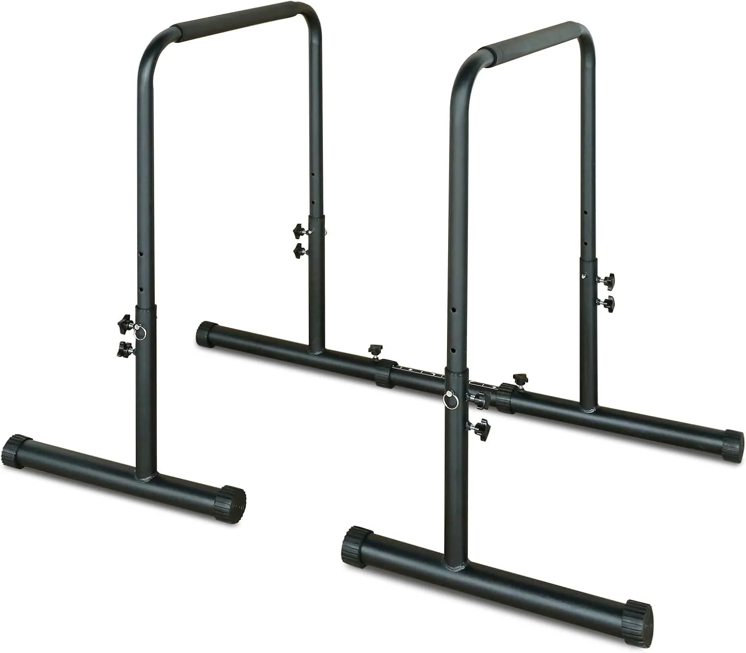 Power Tower Dip Station Pull Up Bar Stand Adjustable Height Heavy Duty Multi-Function Fitness Training Equipment,Push Up Stand, Black