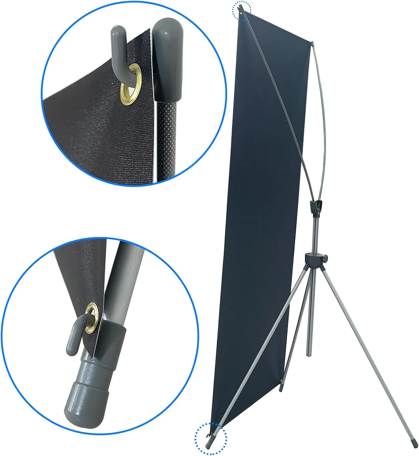 Premium X Banner Stand Display 24"x72" 4 UNITS with Carrying Bag (STAND ONLY) Great for Trade Show and Event Display