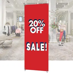 Premium X Banner Stand Display 24"x72" 4 UNITS with Carrying Bag (STAND ONLY) Great for Trade Show and Event Display