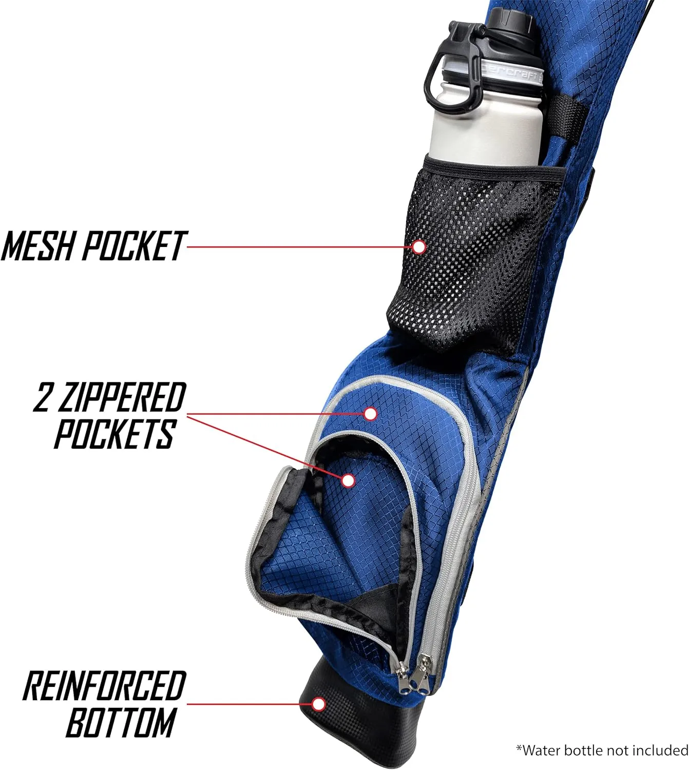 ProActive Sports | Sunday Stand Bag | Lightweight Shoulder Golf Bag | 3 Pockets, Speed Handle, and Padded Strap | Perfect for Driving Range, Par-3, Executive, and Children's Courses